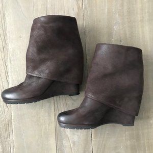 Prada Chocolate Brown Heeled Boots